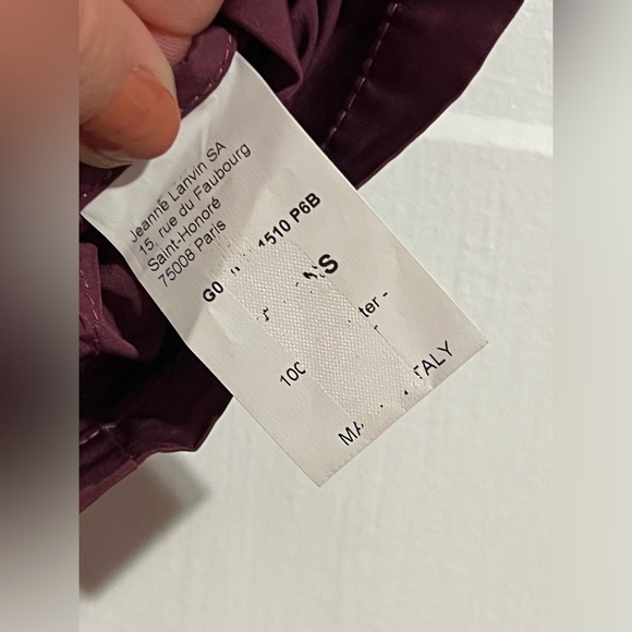 LANVIN TAFFETA • SHREDDED EDGE • ZIP BLOUSE - Picture 4 of 4